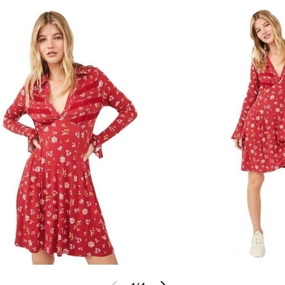 Free People Good Days Mini Dress In Pop Combo Size S - Picture 1 of 5